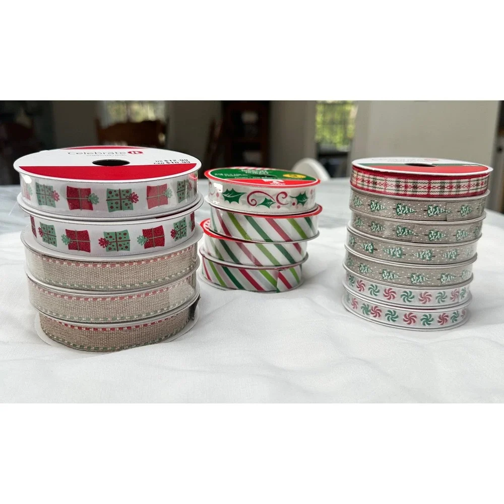 Celebrate It Christmas Noel Bundle Lot of 16 Rolls 3 Different Sizes NEW